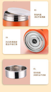 保温保冷両用ステンレス真空断熱ランチボックス（1.3L）小学生向け - Product Image 6