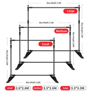 Supports de bannières publicitaires robustes 2,6*3,3M, support de toile de fond en métal pour les arrière-plans de photomaton 3,3*3,3M - Product Image 2