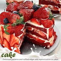 Plateaux ronds en carton gaufré en dentelle blanche, base anti-graisse pour gâteaux d'anniversaire et de mariage de 10 pouces, présentoir à desserts