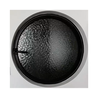 Venta caliente Diseño moderno Marco de aluminio de doble vidrio Círculo Ventanas Resistencia al impacto abierta A prueba de huracanes para persiana exterior