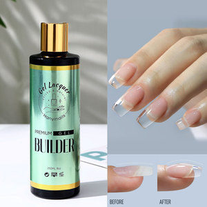 Esmalte de uñas en gel sin HEMA de 15ml Premium Hanyi en una lujosa botella Construcción de gel BIAB sin calor para uso en salón Lámpara LED UV - Product Image 1