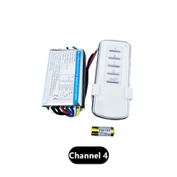 Interrupteur intelligent RF sans fil 4 canaux 10A de haute qualité, portée 30m, alimenté par batterie 220V pour éclairage LED et luminaires de plafond en cristal