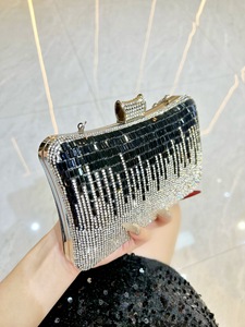 New Cross-border Polyester Rhinestone Evening <b>Clutch</b> Bag Ladies Celebrity Dress Shoulder Crossbody Handbag Tanjing - Product Image 2