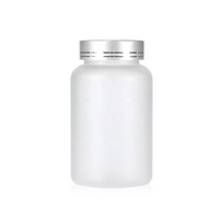 Bouteille en plastique PET personnalisée de haute qualité avec bouchon de couleur métallique pour vitamines/capsules/comprimés/gommes