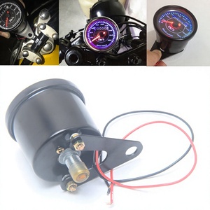 สำหรับมาตรวัดความเร็วรถจักรยานยนต์แบบดัดแปลง 12V แผงหน้าปัดโลหะสีดำสไตล์เรโทร สำหรับการปรับปรุงและอัปเกรด - Product Image 3