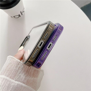 Per <span class=keywords><strong>IPHONE</strong></span> 16 15 14 Pro <span class=keywords><strong>13</strong></span> 11 paraurti colorato antiurto duro acrilico morbido tpu custodie trasparenti per telefono con obiettivo nero della fotocamera - Product Image 5