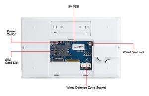 Sistema de Alarma Antirrobo WiFi <span class=keywords><strong>GSM</strong></span> con Pantalla Táctil LCD de 4.3 Pulgadas, Controlado por la Aplicación Tuya Smart Life, PST-WG107-4G, Venta al Por Mayor - Product Image 6