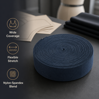 Faible MOQ, Bande Élastique en Nylon Spandex de 3,5 cm pour Ceintures de Vêtements, Flexible, Écologique, Couleur Unie