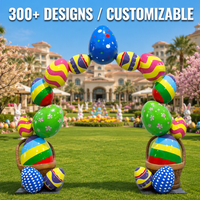 Fournitures de décoration de Pâques, arche personnalisée, porte, statue géante 3D en fibre de verre, imperméable, pour extérieur, usage commercial, décor de Pâques