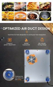 Marmite à Induction étanche <span class=keywords><strong>de</strong></span> haute qualité, 3000W, grande puissance, cuiseur Commercial pour Restaurant, cuisinière à Induction - Product Image 5