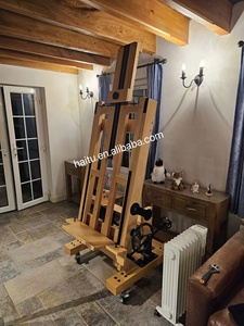 Cavalletto da <span class=keywords><strong>Disegno</strong></span> Professionale di Alta Qualità in Legno di <span class=keywords><strong>Faggio</strong></span> per Studio d'Arte, Modello Master Grande con Doppio Bilanciere e Quattro Ruote - Product Image 4