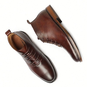 Botas <span class=keywords><strong>Chelsea</strong></span> para Hombre, Botines de Cuero Genuino para Hombre, Calzado Clásico Informal Estilo Oxford - Product Image 3