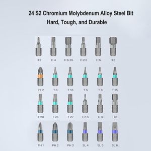 Juego de Destornilladores de Trinquete Multifunción 24 en 1, Destornillador de Torque, Juego de Herramientas con Puntas Magnéticas S2, Herramienta de Reparación para el Hogar - Product Image 4