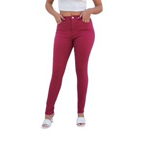 2025 pantalones vaqueros informales Vintage de alta elasticidad para mujer, pantalones pitillo ajustados con logotipo en la cintura, <span class=keywords><strong>Amazon</strong></span>/Wish/AliExpress Must-Have - Product Image 5