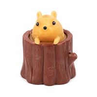 Jouet anti-stress Pop-out Squirrel Tree Hole Fidget Squeeze Cup, adorable jouet animal souple pour la décompression