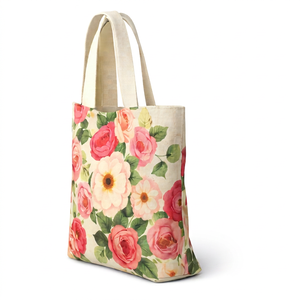 Bolsa de Mano Promocional Personalizada de Algodón 100% Grueso de Alta Calidad con Logotipo Personalizado, Patrón de Letras, Impresión en Serigrafía Grande sobre Lona - Product Image 2