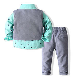 Ropa de Otoño para Bebés al por Mayor, Conjunto de Chaleco y Pantalones para Niños con Camisa Polo, Compra en Línea - Product Image 2