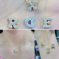 Perles Initiales en Argent/Or CZ de 26 Lettres pour la Fabrication de Bijoux