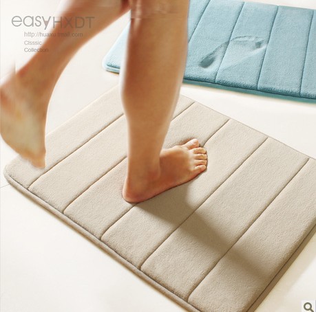 Пены памяти Кухня Гостиная Ванная комната Туалет пол абсорбирующий нескользящий коралловый бархат домашний коврик ковер и ковер