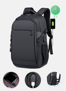 Mochilas impermeáveis do curso dos homens do negócio do saco do computador portátil do estudante da escola do roubo <span class=keywords><strong>anti</strong></span> com carregador do USB - Product Image 3