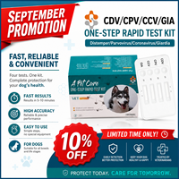 Test antigénique combiné 4 en 1 pour chiens CDV CPV CCV GIA, cassette de test, kit de diagnostic canin, utilisation en clinique vétérinaire