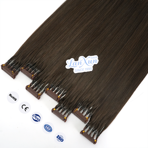Extensions per <span class=keywords><strong>capelli</strong></span> russi 6D all'ingrosso, <span class=keywords><strong>extension</strong></span> per <span class=keywords><strong>capelli</strong></span> umani vergini 12A con cuticola, 6D 2ª generazione, con fibbia, colore biondo scuro opaco - Product Image 2