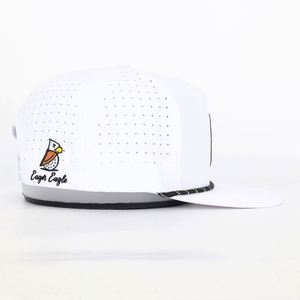 Gorra Snapback Unisex de 5 Paneles Personalizada BSCI, Impermeable, de Mezclilla, con Logotipo de Lazos de Animales, Orificios Cortados con Láser, Cuerda, Informal, para Exteriores, de Lona y Pana - Product Image 4
