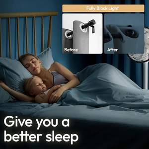 Tringles à rideaux en métal occultantes, design enveloppant réglable, robustes, épaisseur 1 pouce, noir mat, longueurs <span class=keywords><strong>de</strong></span> 48 à 84 pouces - Product Image 3