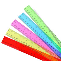Haute qualité 30cm en plastique Transparent bureau et école règle flexible outil de mesure étudiant créatif