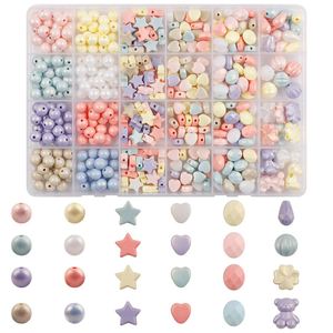 Lot de 24 grilles de perles pastel en acrylique, alphabet, étoiles et cœurs, pour la fabrication de bijoux DIY (bracelets et colliers) - Product Image 4