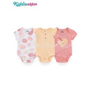 Ropa para niños <span class=keywords><strong>recién</strong></span> nacidos Venta al por mayor Algodón puro Triángulo Harem Mono transfronterizo Ropa acanalada para gatear Suministro ODM - Product Image 4