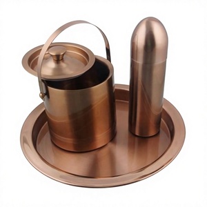 Juego de Coctelera de Acero Inoxidable con Recubrimiento de Cobre de Lujo, Estilo Americano, Ecológico, Accesorios de Bar, Kit de Mezcla, Mayur Exports - Product Image 1