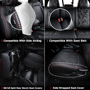 Housses de siège en cuir sur mesure entièrement recouvrantes pour Toyota Tacoma SR5 TRD Off-Road 3ème génération 2016-2023 – Amélioration de l'intérieur de luxe en gros - Product Image 4