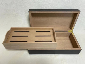 Boîte à cigares en bois noir brillant avec logo personnalisé, étui de rangement de luxe pour cigares, vente en gros d'usine, emballage de cigares, boîte à cigares en bois - Product Image 1