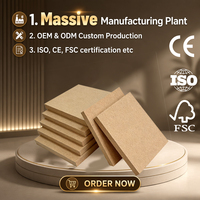 Grande base de production, usine de panneaux MDF, livraison directe, livraison rapide, contrôle qualité rigoureux, panneau en bois écologique poncé E1 18 mm