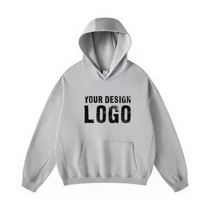 High Quality Casual 350g French Terry Plus Size Men's <b>Hoodies</b> Custom Logo Drop Shoulder Jogger Sport Loose Mens <b>Hoodies</b> - Product Image 2