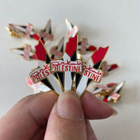 Épinglette de drapeau de la Palestine en émail, souvenir en métal en gros, badge de drapeau palestinien, épinglette de carte de la Palestine