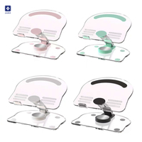 Support de téléphone portable pliable et rotatif en alliage d'aluminium transparent, réglable, multifonctionnel, antidérapant pour ordinateur portable