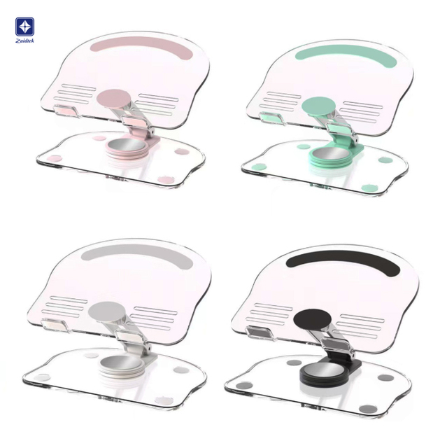Transparent Aluminum Alloy Acrylic Foldable Rotatable Adjustable Mobile Phone Bracket Multi-function Desktop Anti-slip Laptop