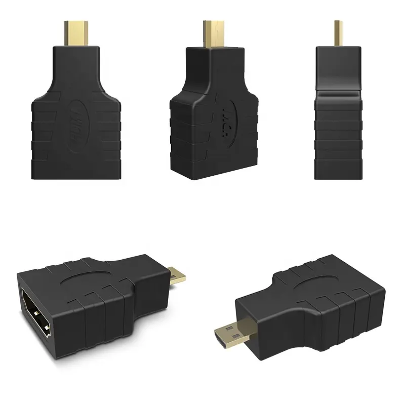 محول Micro HDMI من النوع D إلى HDMI أنثى-أسود