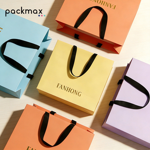 Bolsa de Papel Laminado con Logotipo Personalizado, Ecológica, de Lujo, para Joyería, Vino, Compras, Fiestas de Cumpleaños y Bodas, para Supermercado - Product Image 2