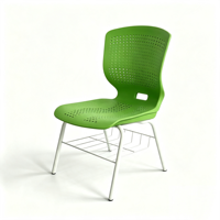 Chaises de conférence modernes et durables à structure métallique empilable avec trous de ventilation pour bureau, école et tutorat