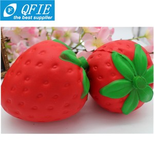 Promotional 11.5CM PU Foam Big Strawberry Kawaii Jumbo Squishy Slow Rising Toy - Product Image 6