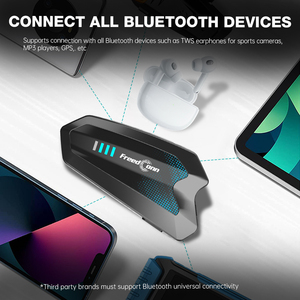 Casque Bluetooth FreedConn HERO avec Bluetooth 5.1, communication de groupe pour 6 motards sur 1000 m, interphone moto 1100 mAh - Product Image 3