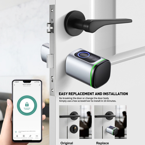 Cerradura Inteligente de Alta Seguridad con Huella Dactilar, Cerradura Digital Ajustable para Puerta de Madera y Acero, Cilindro Tuya EN LA Nube - Product Image 2