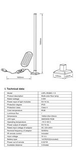 Modern Smart LED Floor Lamp <b>RGB</b> Color Changing Music Sync Dimmable Corner Standing Lamp with WiFi App Voice <b>Control</b> for Living - Product Image 3