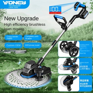 Wan Niu 1800W Industrial-Grade Lawn Mower 21V Long-Enduring Handheld <b>Tool</b> for Agricultural Harvesting and <b>Weeding</b> Ymn90 1800w El - Product Image 5
