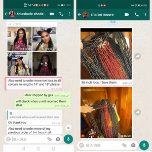 Julianna-pelo de imitación Extra largo de 3 tonos, pelo de ganchillo, morado y azul, rojo, 18, 24, 30, 36 pulgadas, venta al por mayor - Product Image 6