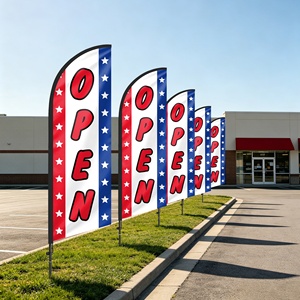 Kit de Bandera de Playa Publicitaria con Impresión Personalizada, Bandera Tipo Pluma de 8 Pies (98 Pulgadas) con Mástil y Estaca para Suelo, Juego Completo para Exhibición - Product Image 5