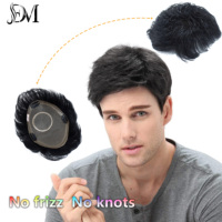 Matériaux de haute qualité Excellent toupet Soie naturelle Top Base Perruque Pièce Tout fait à la main Toupet de cheveux humains pour hommes